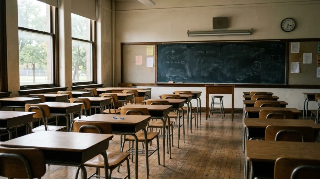 metaphor for an empty classroom