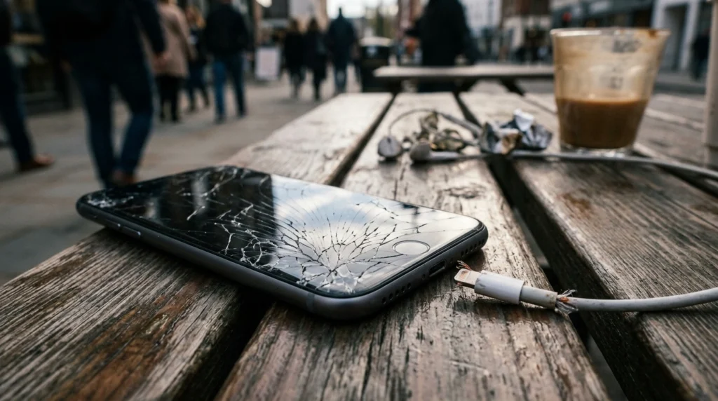 metaphor for breaking phone