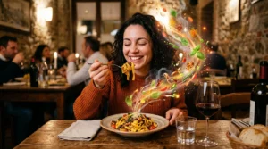 metaphor for delicious food