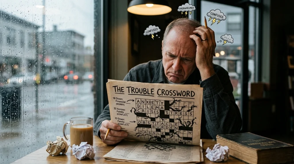 metaphor for trouble crossword